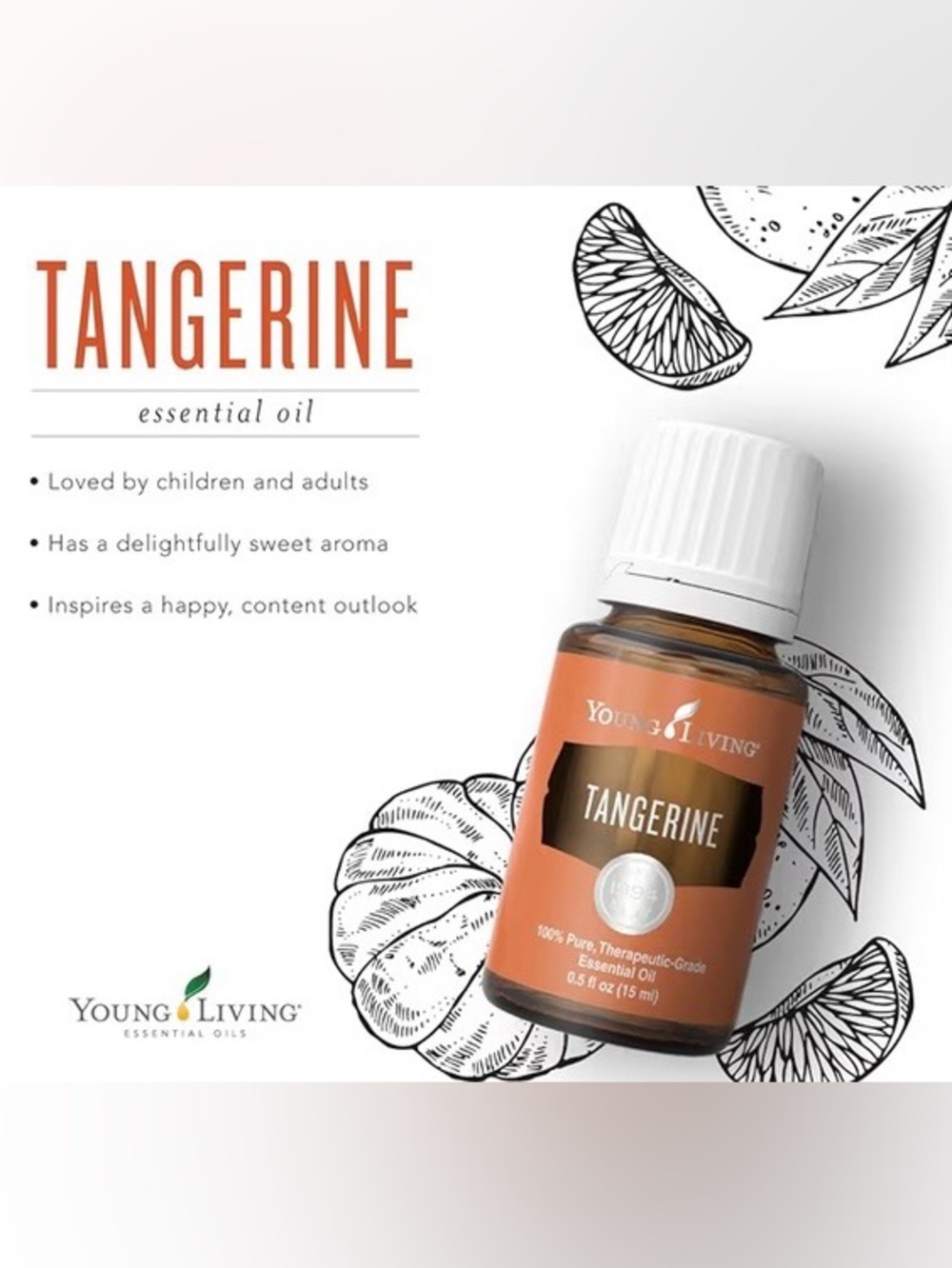 Young Living Tangerine Essential Oil 15 ml Brand New Unopened - Picture 3 of 10